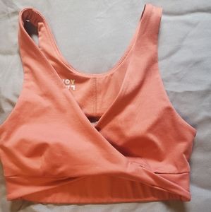 Joy Lab salmon colored sports bra
